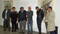 Miguel Harte, Alejandra Tavolini, Eduardo Jozami, Andrés Labaké, Dino Bruzzone, Daniel Basso y Max Gómez Canle durante la inauguración