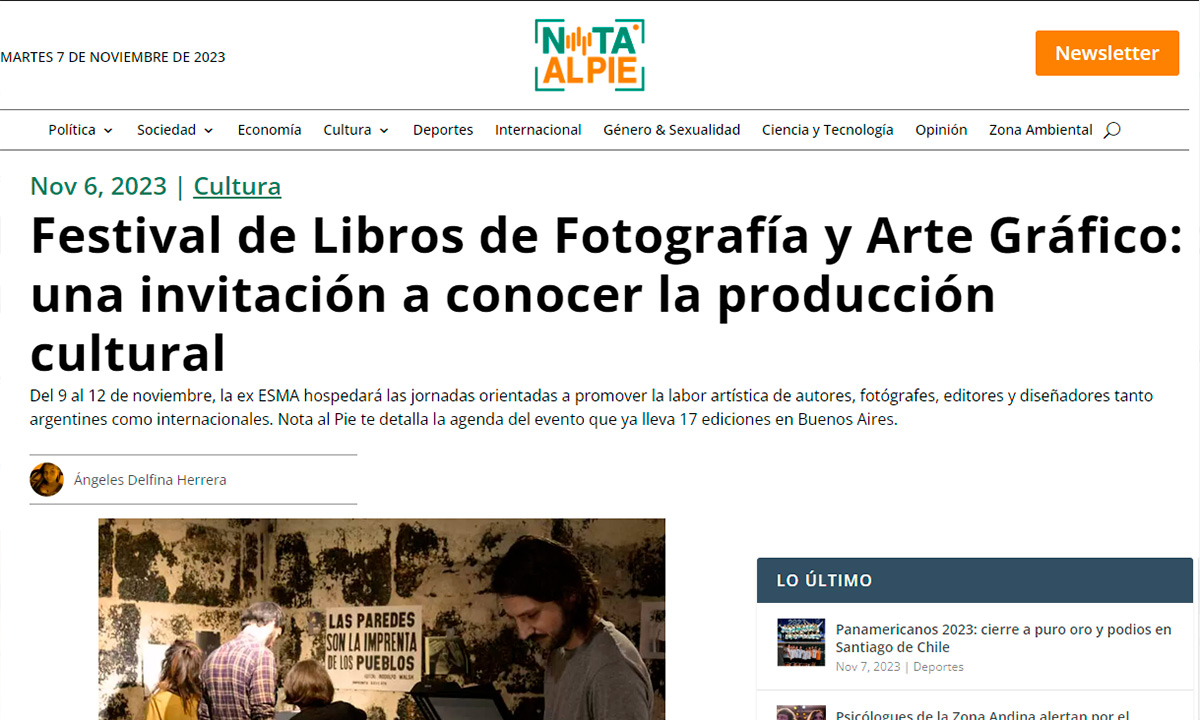 Festival de Libros de Fotografía y Arte Gráfico: una invitación a conocer la producción cultural