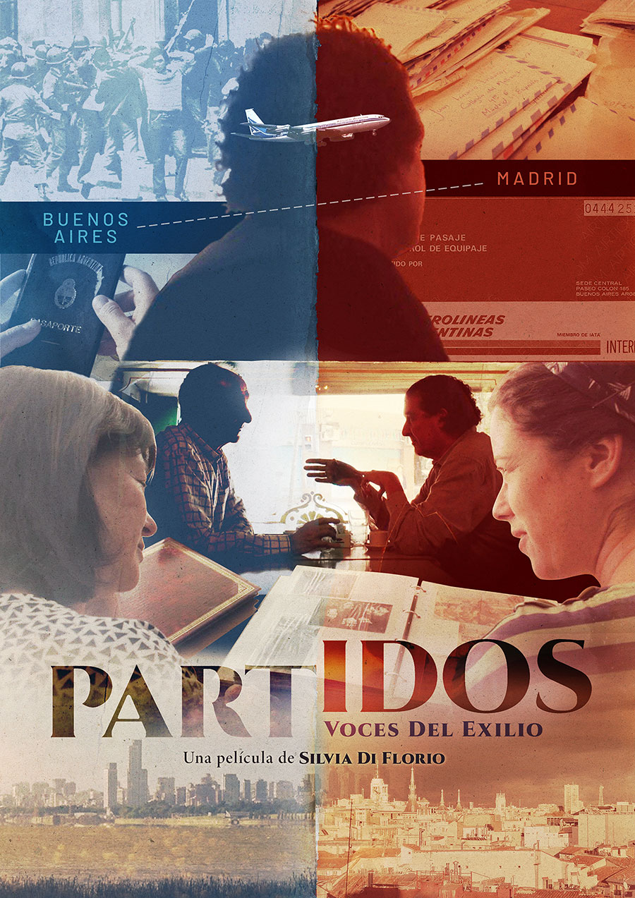 Afiche PARTIDOS, voces del exilio